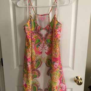 Lilly Pulitzer Dusk Strappy Silk Dress. Size L.